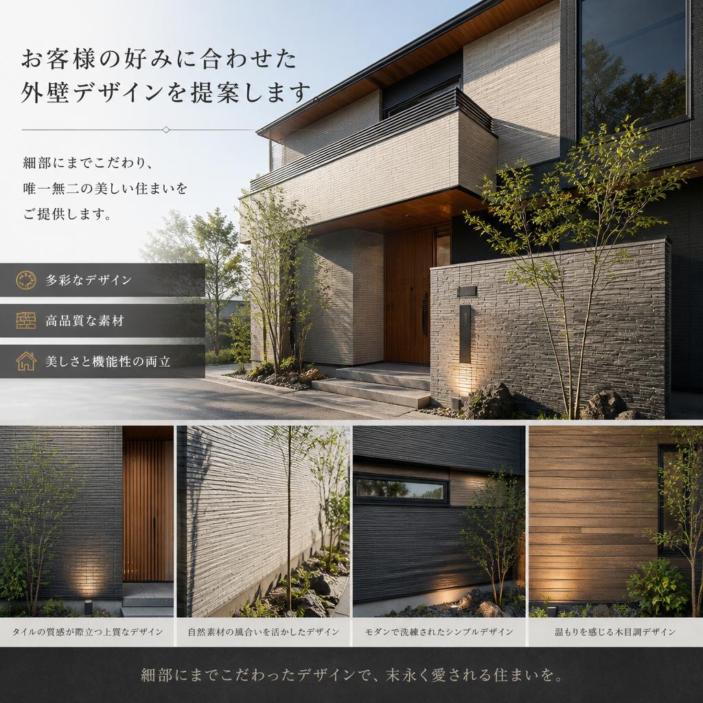 自宅に合った外壁デザイン