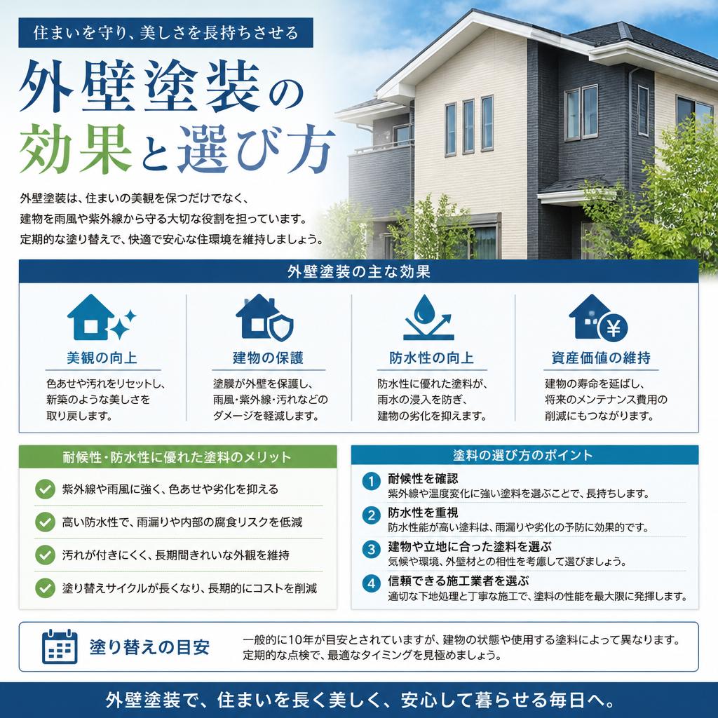 美しさと耐久性を両立する外壁塗装